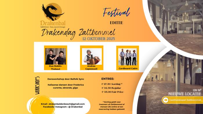 Event: 🐉 Drakendag 🐉 met o.a. Duo Roblin-Thébaut, Andrea Capezzuoli en Cardboard Cabin! banner